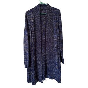 Cupio Navy and Gray Women's Long Sleeve Cardigan
